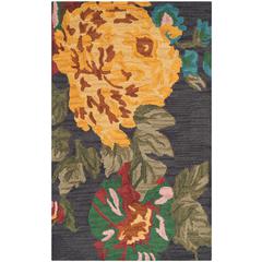 JARDIN, BLACK / MULTI, 3' X 5', Area Rug, JAR323A-3