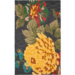 JARDIN, BLACK / MULTI, 5' X 8', Area Rug, JAR323A-5