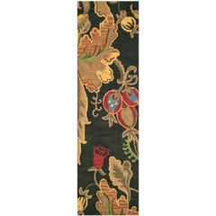 JARDIN, BLACK / MULTI, 2'-3" X 8', Area Rug, JAR324A-28