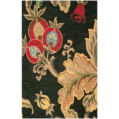 JARDIN, BLACK / MULTI, 5' X 8', Area Rug, JAR324A-5