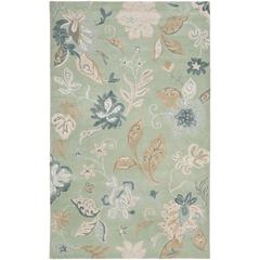 JARDIN, LIGHT GREEN / MULTI, 5' X 8', Area Rug