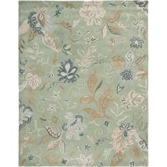 JARDIN, LIGHT GREEN / MULTI, 8' X 10', Area Rug