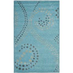 JARDIN, BLUE / GREY, 5' X 8', Area Rug