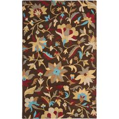 JARDIN, BROWN / MULTI, 5' X 8', Area Rug, JAR457B-5