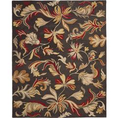 JARDIN, DARK GREY / MULTI, 8' X 10', Area Rug