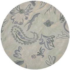 JARDIN, GREY / DARK GREY, 6' X 6' Round, Area Rug