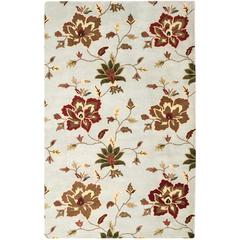 JARDIN, LIGHT BLUE / MULTI, 5' X 8', Area Rug