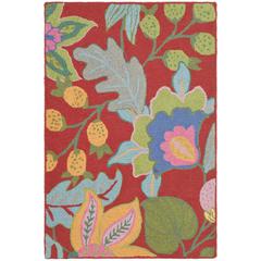 JARDIN, RED / MULTI, 2' X 3', Area Rug