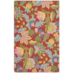 JARDIN, RED / MULTI, 5' X 8', Area Rug