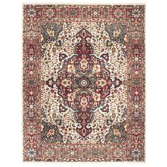 KASHAN, IVORY / BLUE, 8' X 10', Area Rug, KSN305B-8