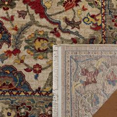 KASHAN, IVORY / TAUPE, 5'-1" X 7'-5", Area Rug