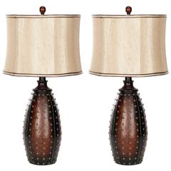 SANTA 28.5-INCH H FE FAUX LEATHER LAMP