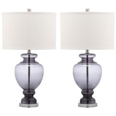 MOROCCO GREY 27-INCH H GLASS TABLE LAMP