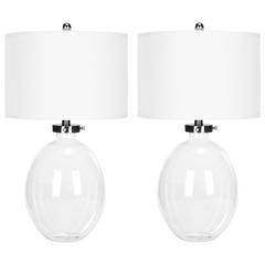 NEVILLE 26-INCH H CLEAR GLASS TABLE LAMP