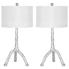 SILVER 29-INCH H BRANCH TABLE LAMP