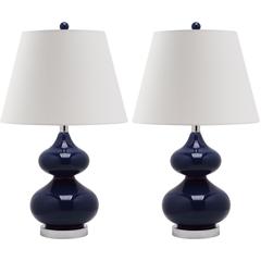 EVA 24-INCH H DOUBLE GOURD GLASS LAMP, LIT4086B-SET2