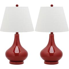 AMY 24-INCH H GOURD GLASS LAMP, LIT4087E-SET2