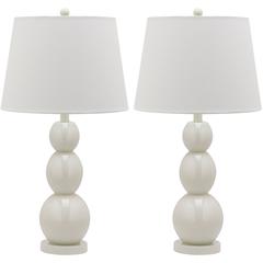 JAYNE 26.5-INCH H THREE SPHERE GLASS LAMP, LIT4089A-SET2