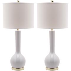 MAE 30.5-INCH H LONG NECK CERAMIC TABLE LAMP, LIT4091A-SET2