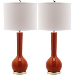 MAE 30.5-INCH H LONG NECK CERAMIC TABLE LAMP, LIT4091D-SET2