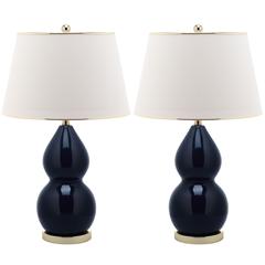 JILL 26.5-INCH H DOUBLE- GOURD CERAMIC LAMP, LIT4093B-SET2