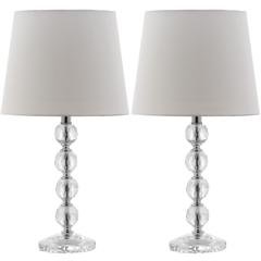 NOLA 16-INCH H STACKED CRYSTAL BALL LAMP, LIT4123C-SET2