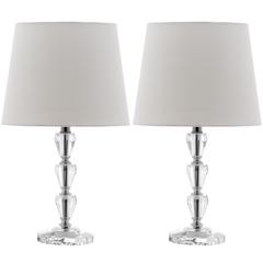 DYLAN 16-INCH H TIERED CRYSTAL DARK GREY LAMP