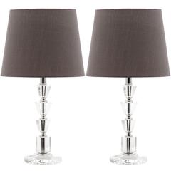 HARLOW 16-INCH H TIERED CRYSTAL DARK GREY LAMP, LIT4125B-SET2