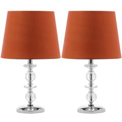 DERRY 15-INCH H STACKED CRYSTAL DARK GREY LAMP, LIT4130D-SET2