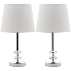 ASHFORD 16-INCH H CRYSTAL DARK GREY LAMP, LIT4131C-SET2