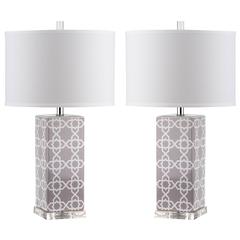 QUATREFOIL 27-INCH H TABLE LAMP, LIT4133C-SET2