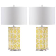 QUATREFOIL 27-INCH H TABLE LAMP, LIT4133G-SET2