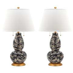 COLOR SWIRLS 28-INCH H GLASS TABLE LAMP, LIT4159B-SET2