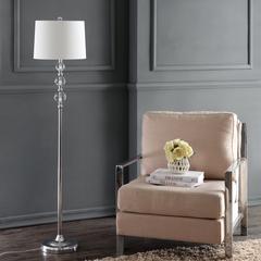 Venezia 61-Inch H Floor Lamp, Clear/Chrome