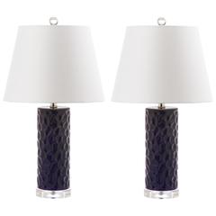DIXON 23.5-INCH H NAVY TABLE LAMP