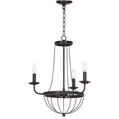 Jacques 18-Inch Dia Adjustable Chandelier, Black