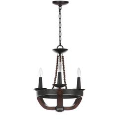 Lucero 17.5-Inch Dia Adjustable Chandelier, Black