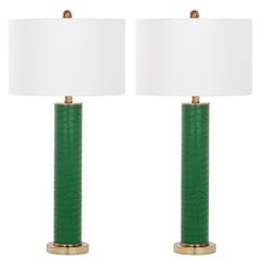 OLLIE 31.5-INCH H FAUX ALLIGATOR TABLE LAMP, LIT4404B-SET2