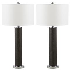 OLLIE 31.5-INCH H FAUX SNAKESKIN TABLE LAMP, LIT4404E-SET2