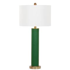 OLLIE 31.5-INCH H FAUX WOVEN LEATHER TABLE LAMP, LIT4404K-SET2