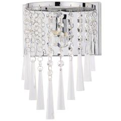 TILLY CHROME 10-INCH H BEADED WALL SCONCE