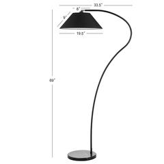Lumi Arc 69-Inch H Floor Lamp, Black