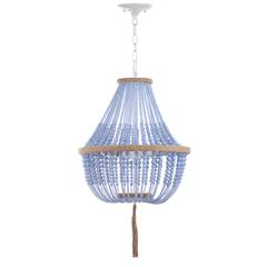 LUSH KRISTI 3 LIGHT 16.5-INCH DIA BLUE BEADED PENDANT