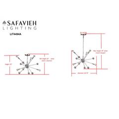 MATRIX SPUTNIK 6 LIGHT CHROME 24.75 INCH DIA PENDANT