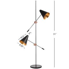 Reed 71-Inch H Floor Lamp, Black