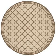 LINDEN 100, CREAM / BEIGE, 6'-7" X 6'-7" Round, Area Rug, LND121C-6R