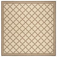 LINDEN 100, CREAM / BEIGE, 6'-7" X 6'-7" Square, Area Rug, LND121C-6SQ