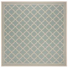 LINDEN 100, AQUA / CREAM, 6'-7" X 6'-7" Square, Area Rug, LND121K-6SQ