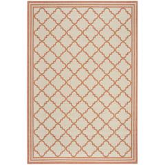 LINDEN 100, CREAM / RUST, 5'-1" X 7'-6", Area Rug, LND121R-5