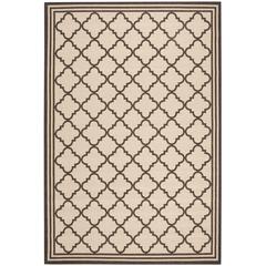 LINDEN 100, CREME / BROWN, 5'-1" X 7'-6", Area Rug, LND121U-5